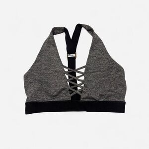 Gray Plunge Women's Sports Bra